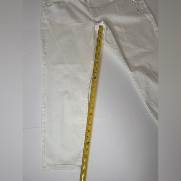 Ava & Viv Women’s Plus Size Mid-Rise Ankle Skinny Jeans, Sz.24, White - Picture 8 of 16
